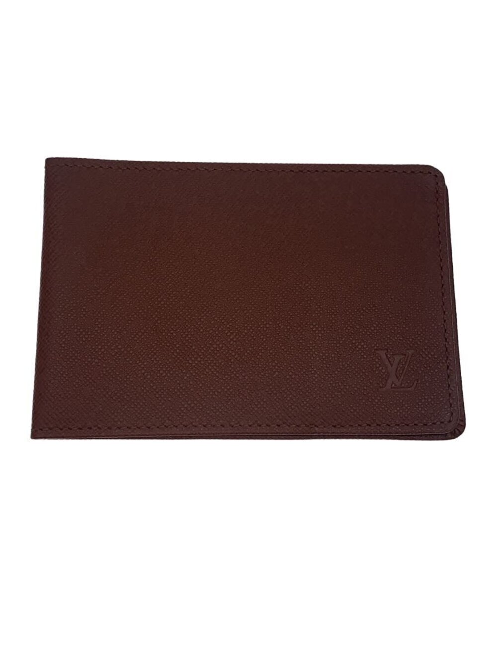 LOUIS VUITTON Porte Wallet Cartes Vertical Taiga Brown